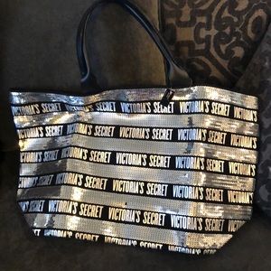 VS sequin tote with wristlet